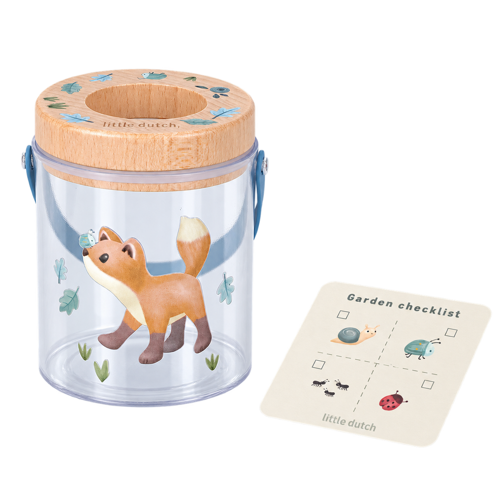 Pot à insectes avec loupe enfant, bleu forêt