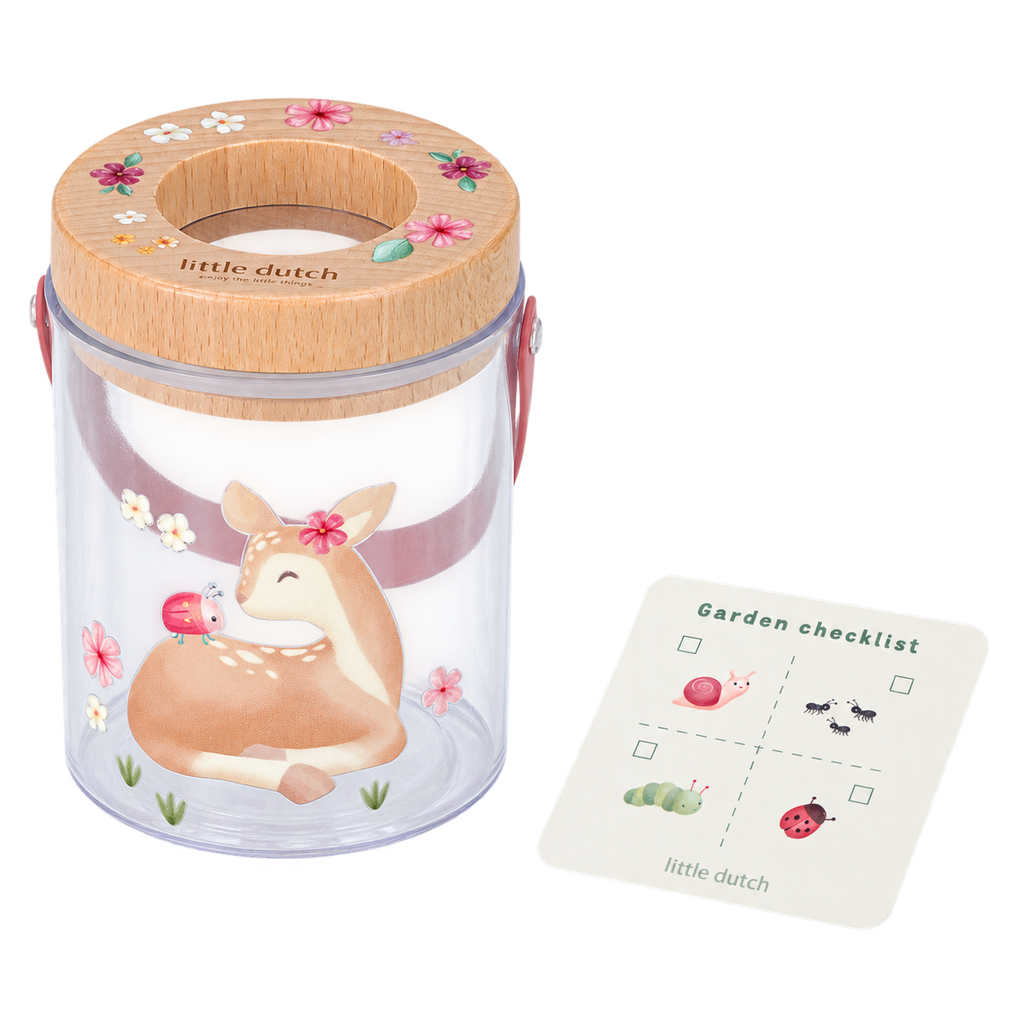 Pot à insectes avec loupe enfant, rose