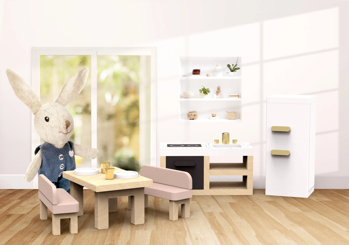 Cuisine pour maison de poupée Speedy Monkey – détail mobilier