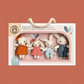 Famille lapin en bois 4 figurines Speedy Monkey