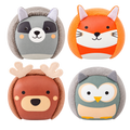 Set de 4 balles doudous sensorielles bébé forêt – vue d'ensemble