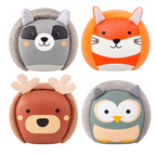 Set de 4 balles doudous sensorielles bébé forêt – vue d'ensemble