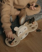 Puzzle équilibre lapin - détail pièces en bois