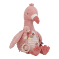 Peluche d'activité flamant rose pour bébé avec son petit flamant