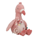 Peluche d'activité flamant rose pour bébé avec son petit flamant