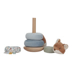 Culbuto à empiler renard enfant – détail anneaux colorés