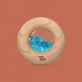 Donut sensoriel calme turquoise en bois Petit Boum