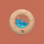 Donut sensoriel calme turquoise en bois Petit Boum